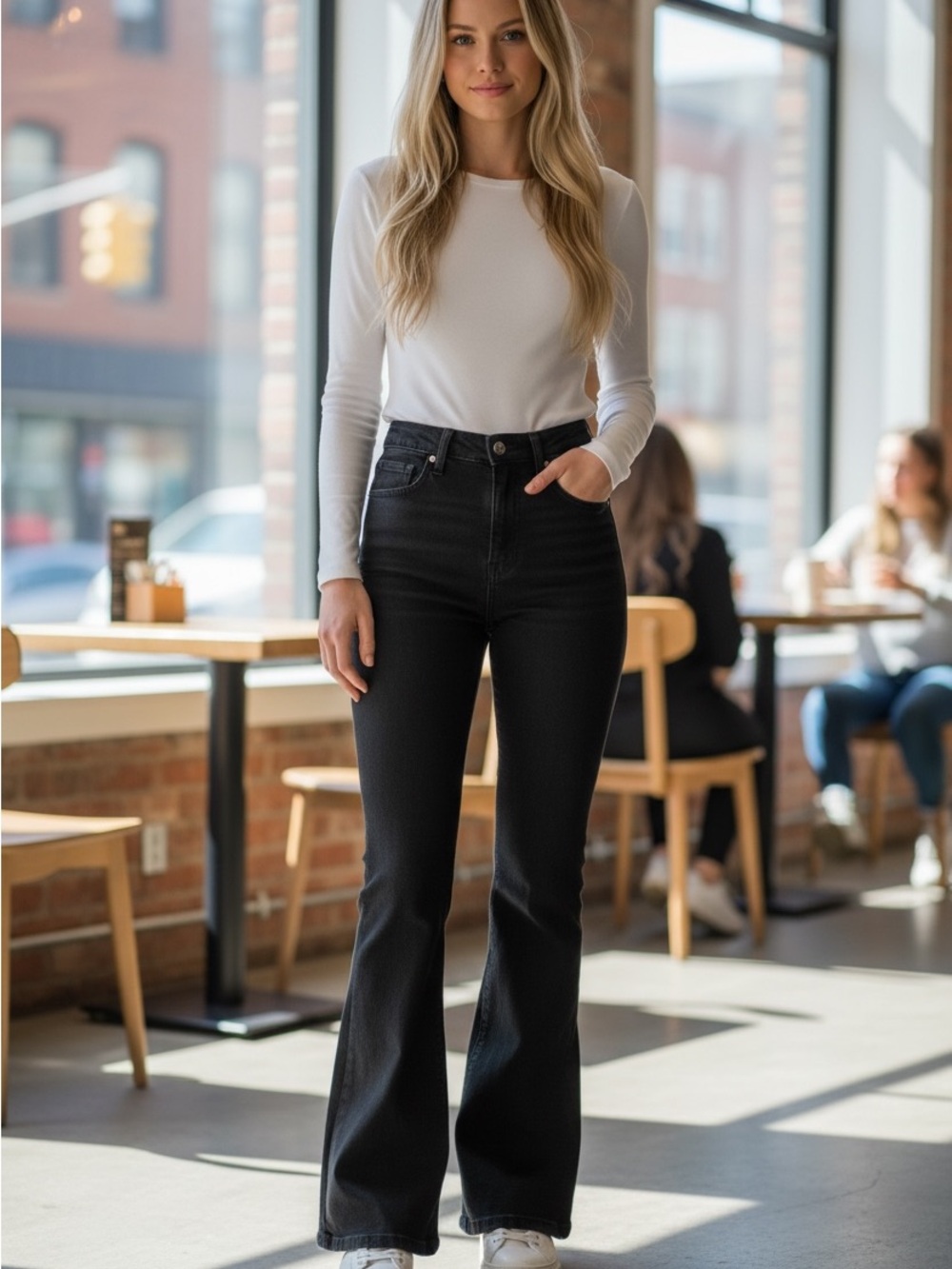 Shop the mint black flare no belt loops sz 5/27